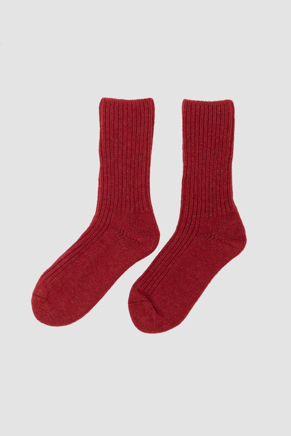 BASERANGE Cotton Socks Collection BAS-KMES-RW-WI24-HONG Red KMES-RW-WI24 KOAS-LC KMES